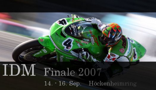 IDM Finale 2007 Hockenheimring mit IDM Superbike, IDM Supersport,   IDM 125 und IDM Sidecar